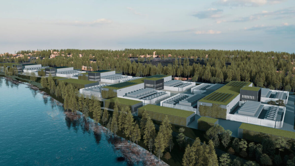 Konesalikampus metsäisen rannan vieressä (atNorth, lehdistökuva)